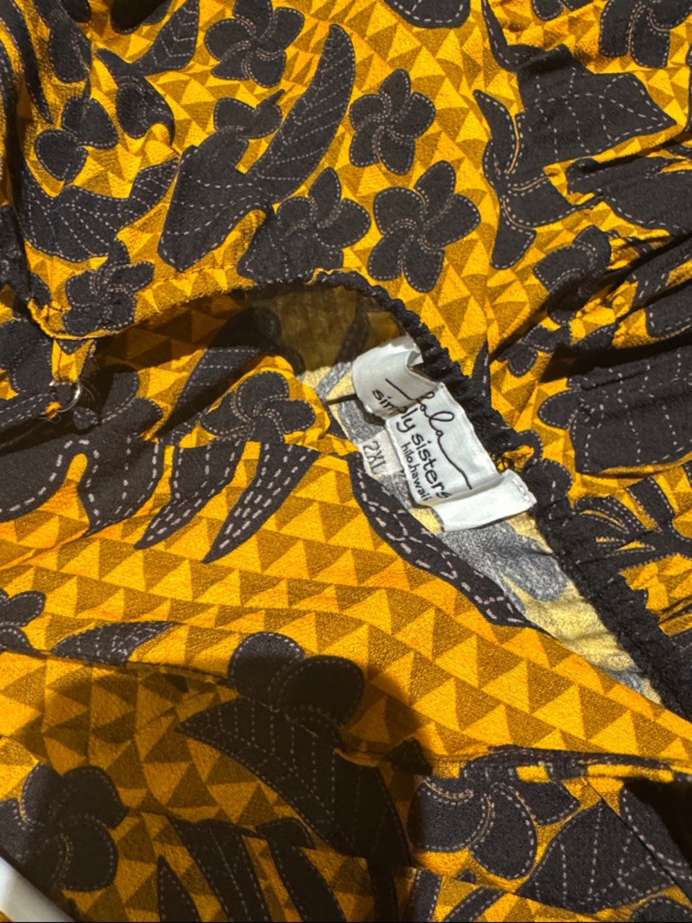 Spaghetti-Strap Black and Mustard Floral Maxi Dress - Picture 4 of 4